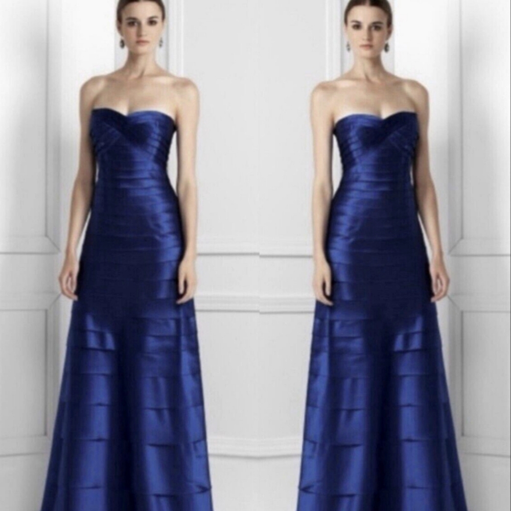 BCBGMaxAzria Strapless Blue Wedding Dress